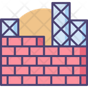Construction Site Brick Wall Concrete Icon