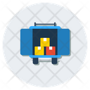 Container Loading Shipment Delivery Truck Icon