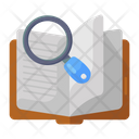 Search Text Book Scan Content Analysis Icon