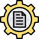 Content Management System Gear Paper Icon