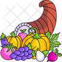 Conucopia Fruits Harvest Icon