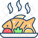 Cooked Fish Grilled Fish Seafood Icon