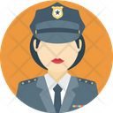 Cop Female Cop Lady Officer Icon