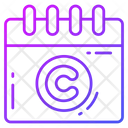 Copyright Expiry Schedule Date Icon