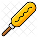 Corn Dog Organic Food Natural Diet Icon
