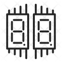 Seven Segment Component Electric Icon