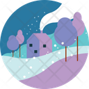 Countryside Winter Christmas Icon