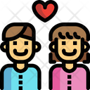 Couple Lovers Heart Icon