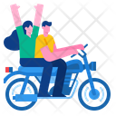 Couple Bike Ride Icon
