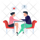 Couple Dating Romantic Date Table Talk Icon