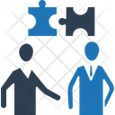 Couple Of Jigsaw Business Solution Planning Icon