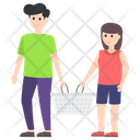 Couple Shopping Couple Buying Spouse Spending Icon