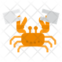 Crab Stuck In Plastic Icon