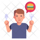 Man Foodie Hungry Icon