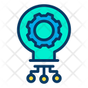 Bulb Setting Cog With Bulb Cogwheel Icon