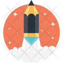 Rocket Pencil Creative Icon
