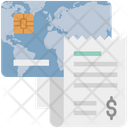 Online Payment Credit Card Receipt Receipt Icon
