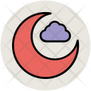 Crescent Moon Cloud Icon