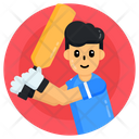 Sportsman Sportsperson Cricket Player Icon