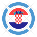 Croacia Bandera Icono
