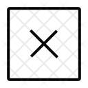 Cross Square Delete Icon