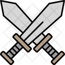 Cross Batle Sword Battle Combat Icon