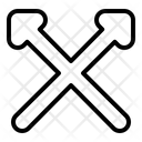 Crossed Arrows Directional Arrows Road Direction Icon