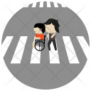 Assisting Crossing Road Icon