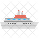 Cruise Ship Luxurious Ride Sea Route Icon
