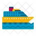 Cruise Ship Water Cargo Freight Container Icon