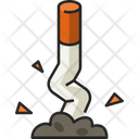 Crushed Cigarette Crushed Broken Icon