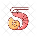 Crustaceans And Mollusks Crustacean Mollusc Icon