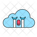 Crying Cloud Cry Cloud Emoji Icon