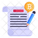 Financial Statement Crypto Report Blockchain Report Icon