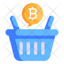 Ecommerce Crypto Shopping Bucket Icon