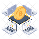 Blockchain Network Cryptocurrencies Network Bitcoin Network Icon