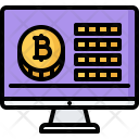 Computer Monitor Bitcoin Icon