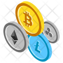 Cryptocurrency Coins Icon