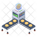 Mining Factory Bitcoin Industry Cryptocurrency Factory Icon