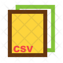 Csv Ile Format Icon