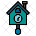 Time And Date Furniture And Household Cuckoo Clock Icon