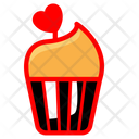 Cup Cake Chocolate Glass Icon