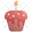 Cupcake Cake Candle Icon