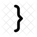 Curly Bracket Right Programming Coding アイコン