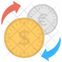 Currency Exchange Coins Icon