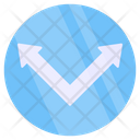 Curved Double Arrow Icon