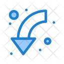 Curved Down Arrow Icon