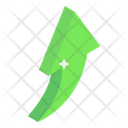 Curved Up Arrow  Icon