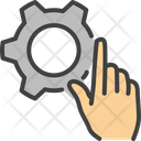 Hand Cog Customize Icon