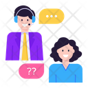 Ask Questions Customer Questions Customer Chat Icon